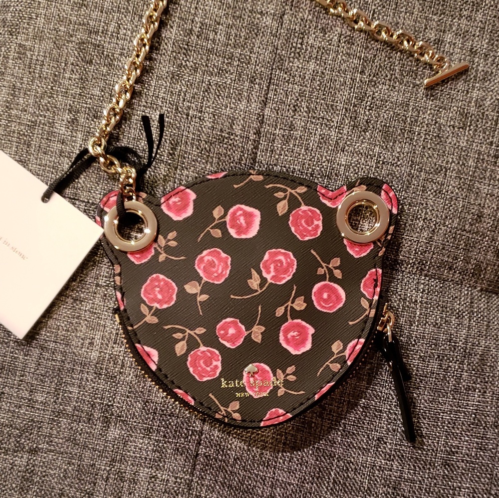 NWT kate spade Leopard Keychain Coin Wallet - Picture 6 of 9